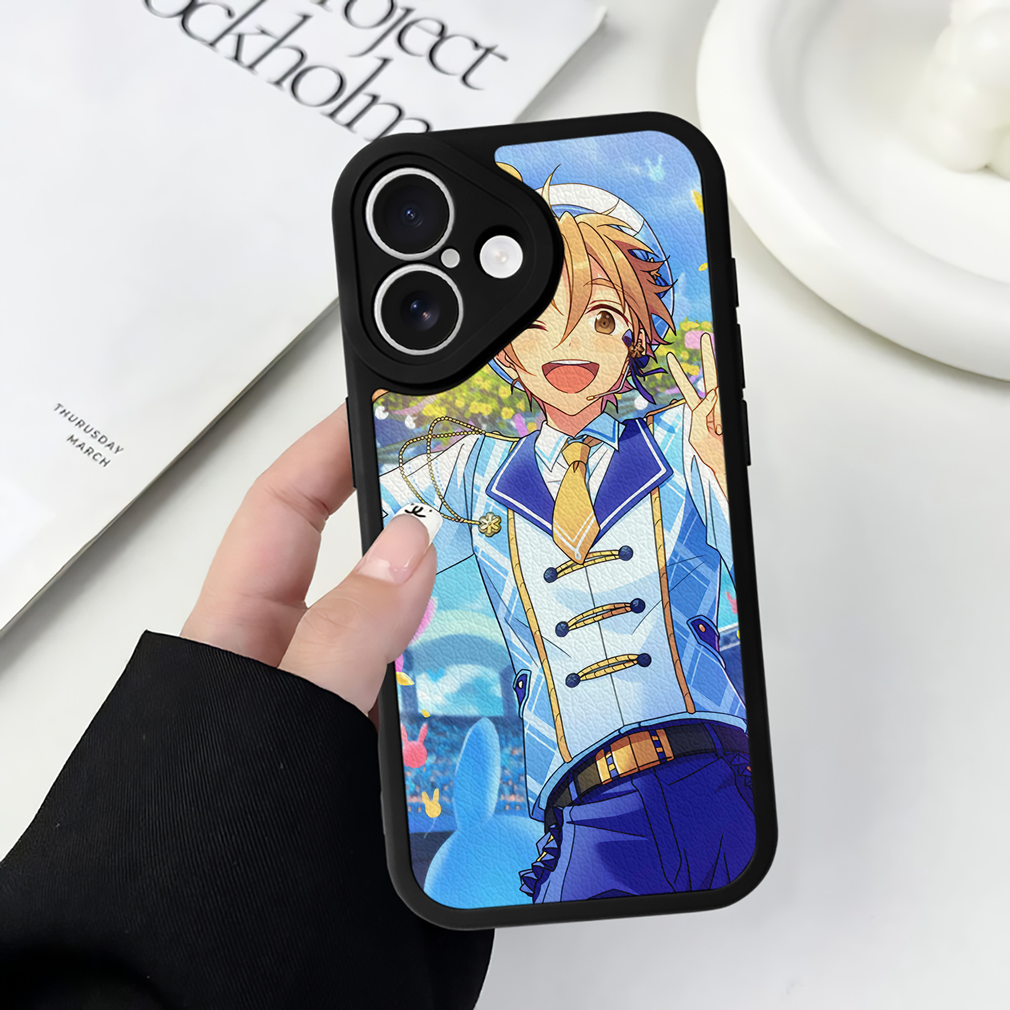 （画像用） あんさんぶるスターズ! Ensemble Stars 【iPhone 16シリーズ対応】シリコンスマホケース（レザー調） 材質：シリコン